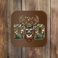Varsity Style Camo Dad Deer Buck Hunter Fathers Day Coaster thumb 0