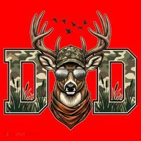 Varsity Style Camo Dad Deer Buck Hunter Fathers Day Santa Hat thumb 1
