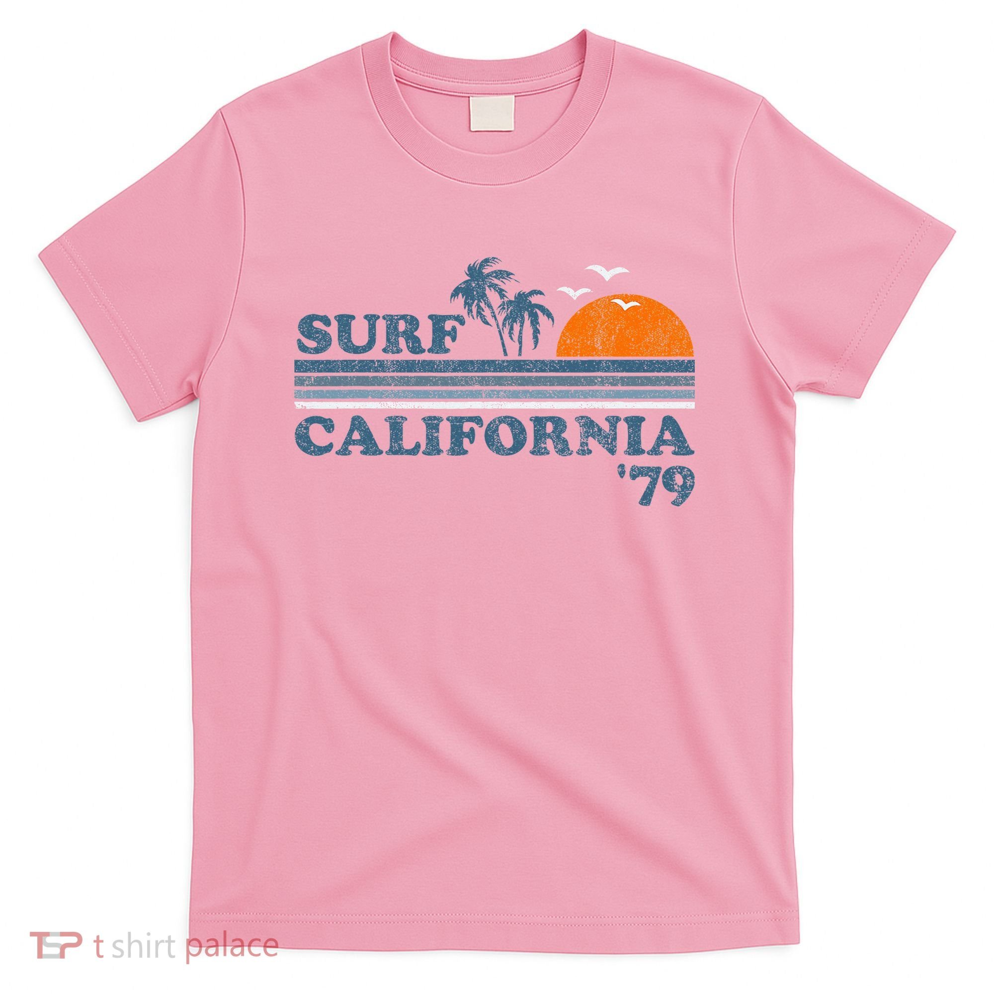 Vintage Surf California Beach Retro Sunset Surf 70S Gift T-Shirt