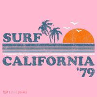 Vintage Surf California Beach Retro Sunset Surf 70S Gift T-Shirt thumb 7