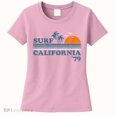 Vintage Surf California Beach Retro Sunset Surf 70S Gift Women's T-Shirt