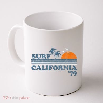 Vintage Surf California Beach Retro Sunset Surf 70S Gift Coffee Mug