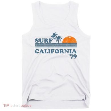Vintage Surf California Beach Retro Sunset Surf 70S Gift Tank Top