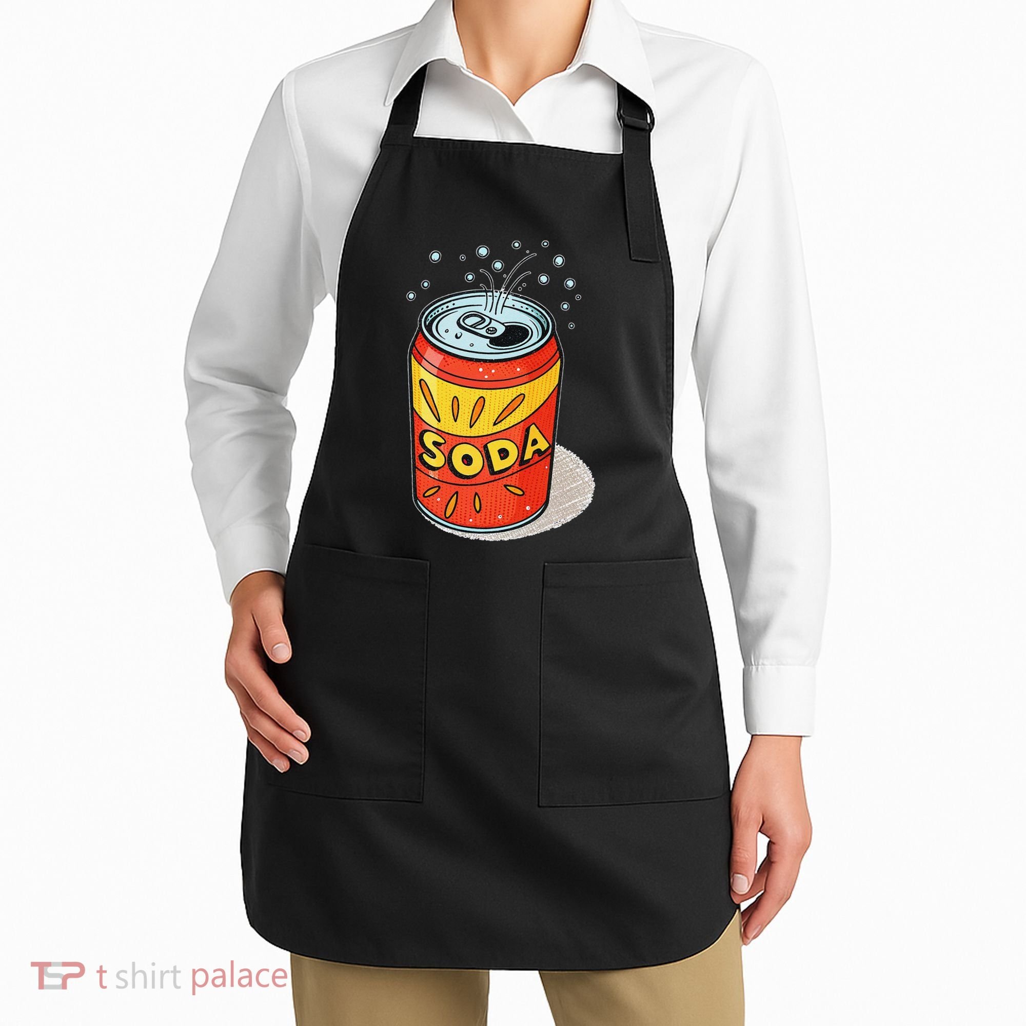 Vibrant Soda Can Pop Art Style Apron