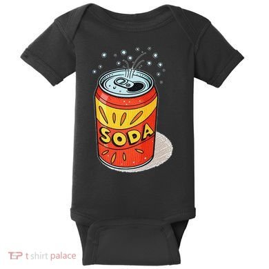 Vibrant Soda Can Pop Art Style Baby Bodysuit