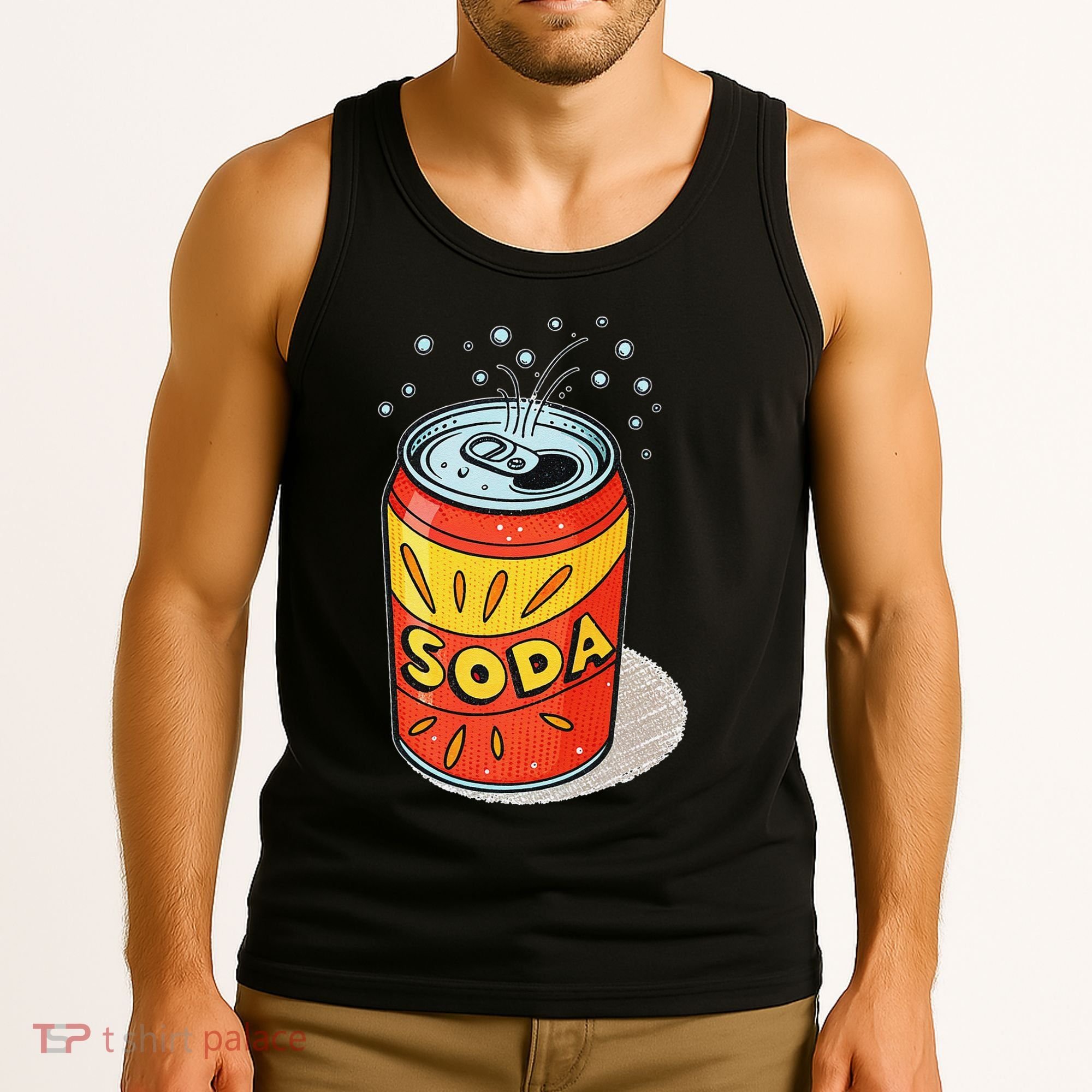 Vibrant Soda Can Pop Art Style Tank Top