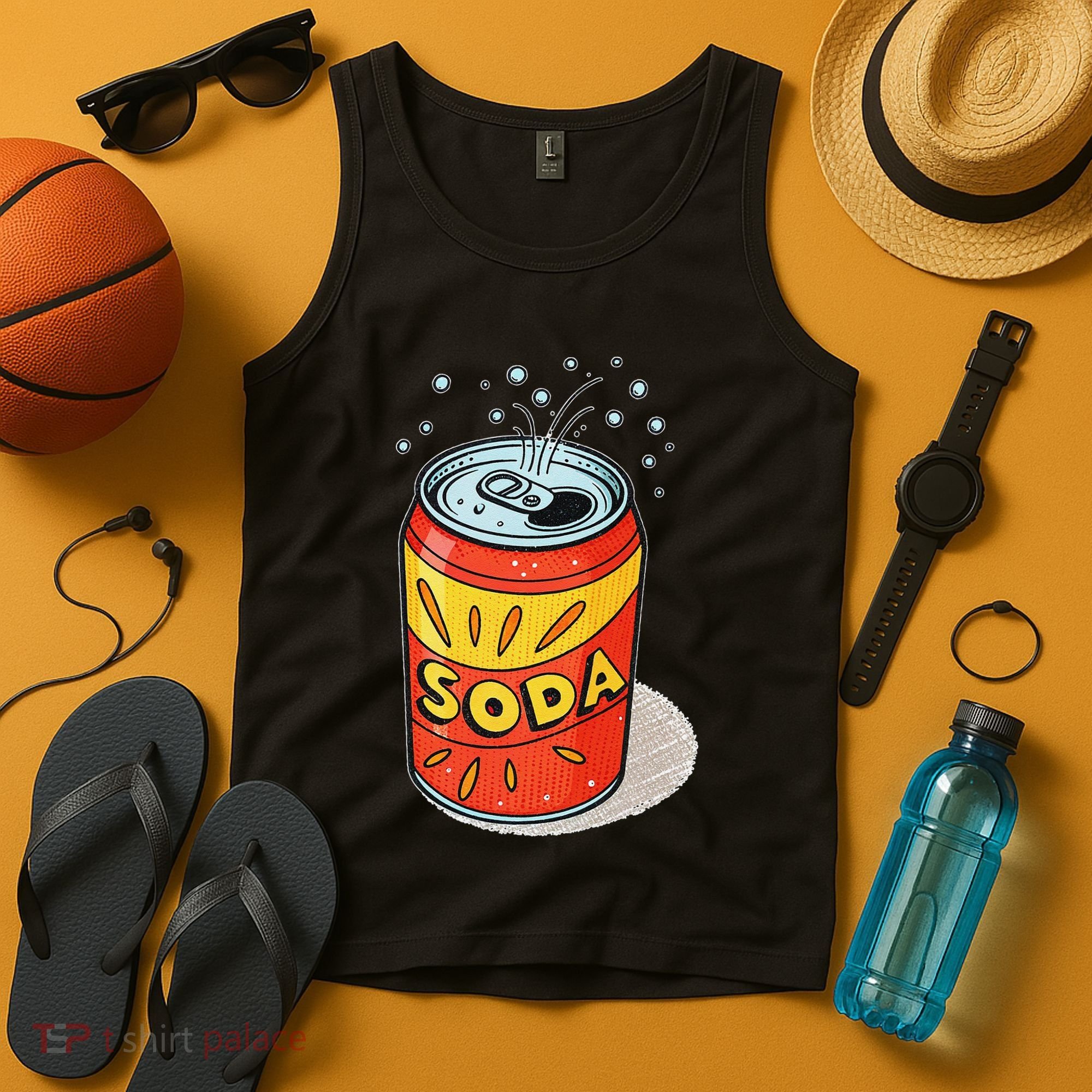 Vibrant Soda Can Pop Art Style Tank Top