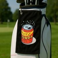 Vibrant Soda Can Pop Art Style Golf Towel thumb 2