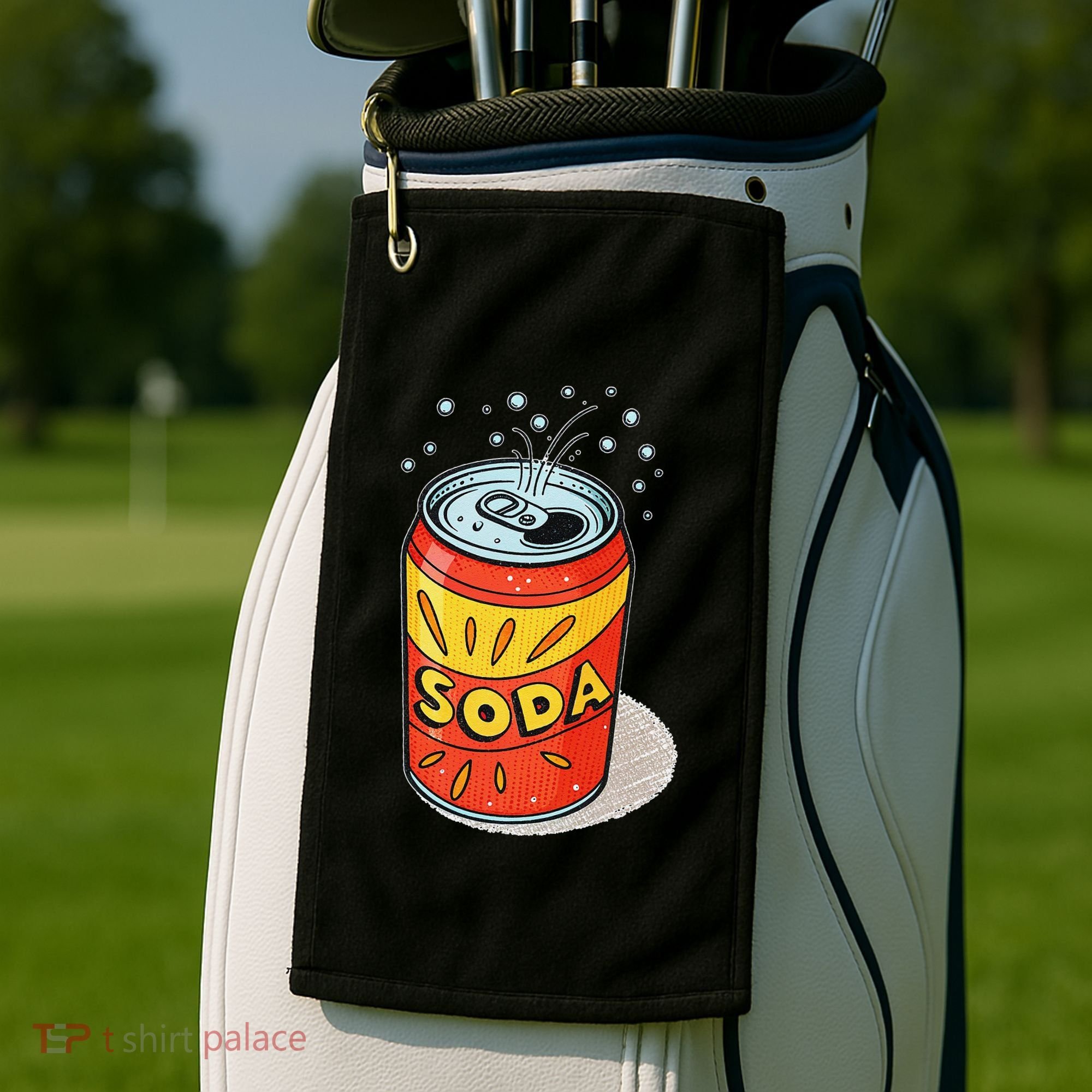 Vibrant Soda Can Pop Art Style Golf Towel