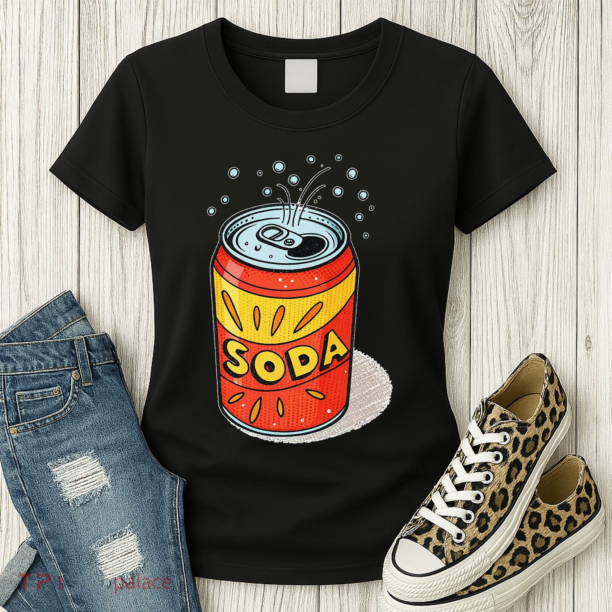 Vibrant Soda Can Pop Art Style Women's T-Shirt