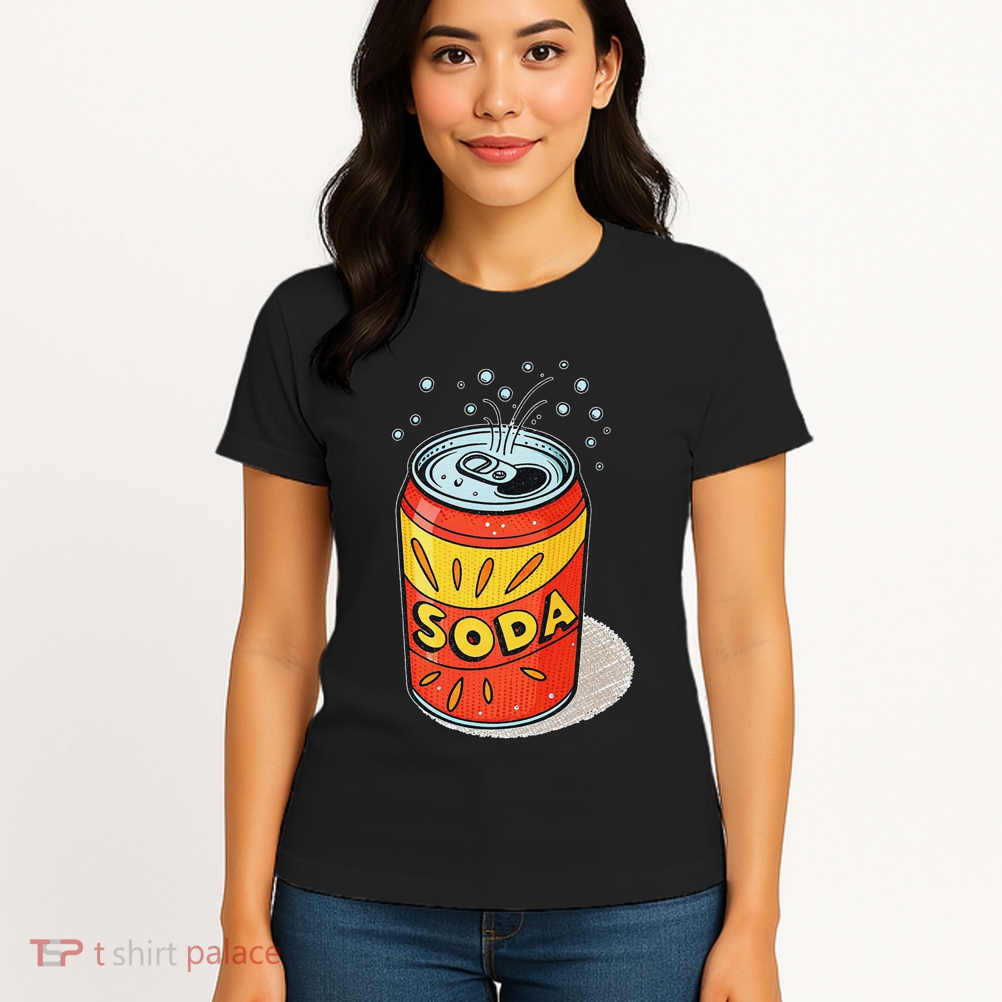 Vibrant Soda Can Pop Art Style Women's T-Shirt