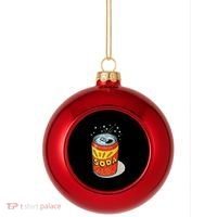 Vibrant Soda Can Pop Art Style Plastic Christmas Ball Ornament thumb 0