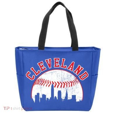 Vintage Skyline Cleveland Baseball Gift Tote Bag