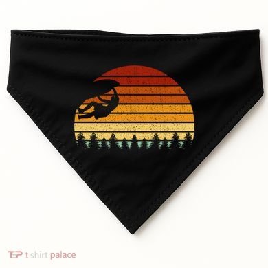 Vintage Sunset Climbing Gift For Climbers And Boulderers Gift USA-Made Doggie Bandana