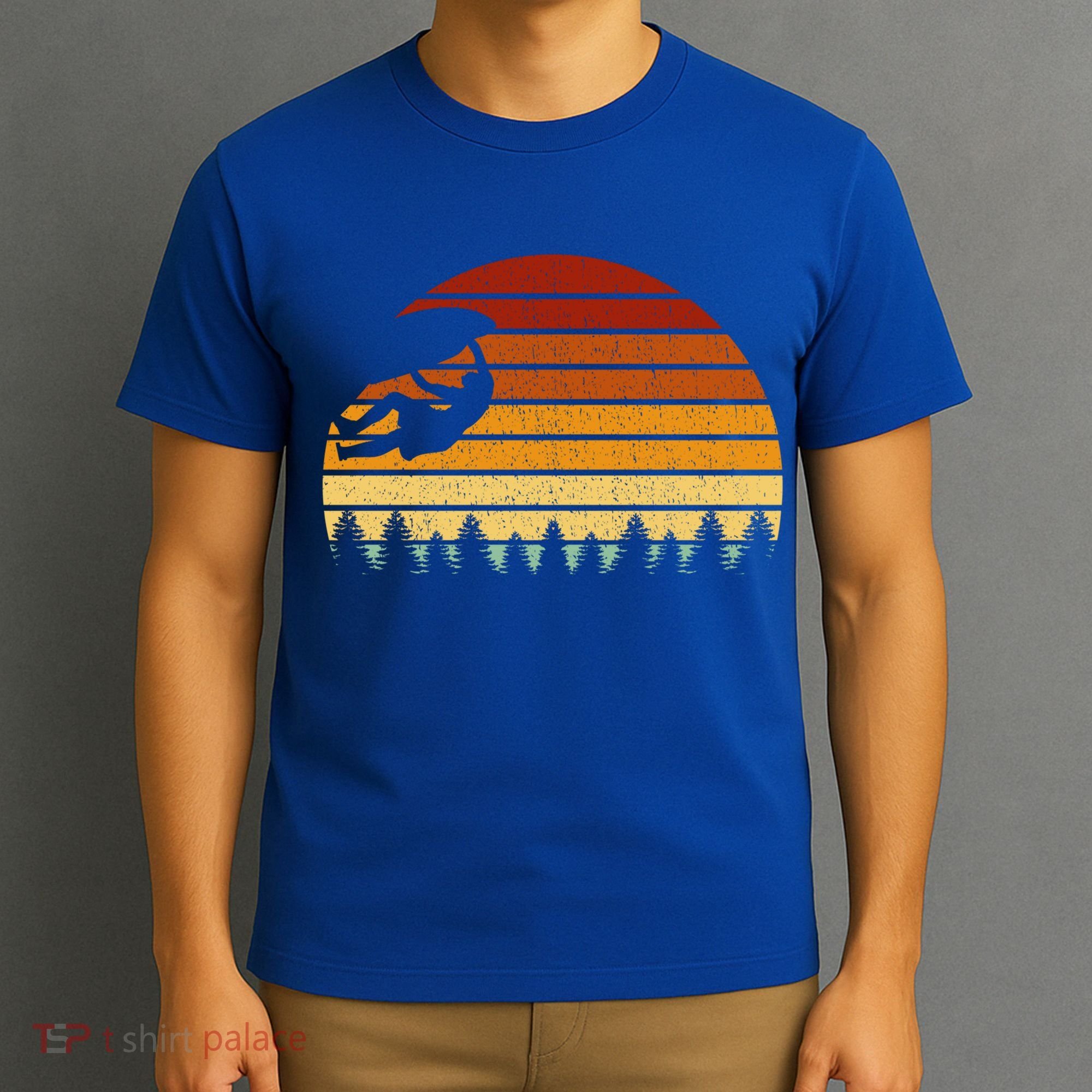 Vintage Sunset Climbing Gift For Climbers And Boulderers Gift T-Shirt