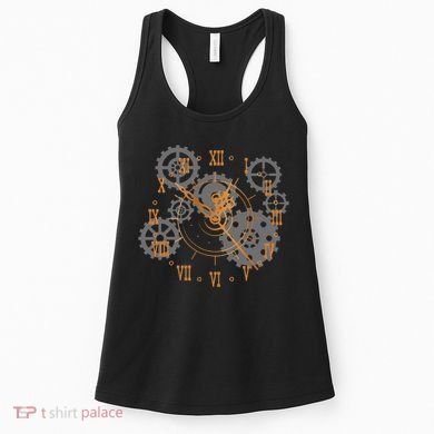 Vintage Steampunk Clock Gears Steampunk Women's Tank Top