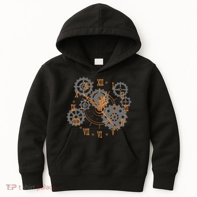 Vintage Steampunk Clock Gears Steampunk Kids Hoodie