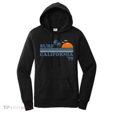 Vintage Surf California Beach Retro Sunset Surf 70s Women's Hoodie