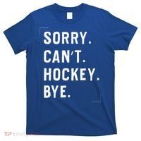 Vintage Sorry Can't Hockey Bye Smile T-Shirt thumb 0