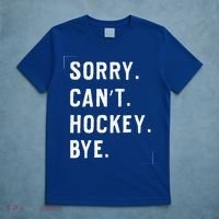 Vintage Sorry Can't Hockey Bye Smile T-Shirt thumb 5