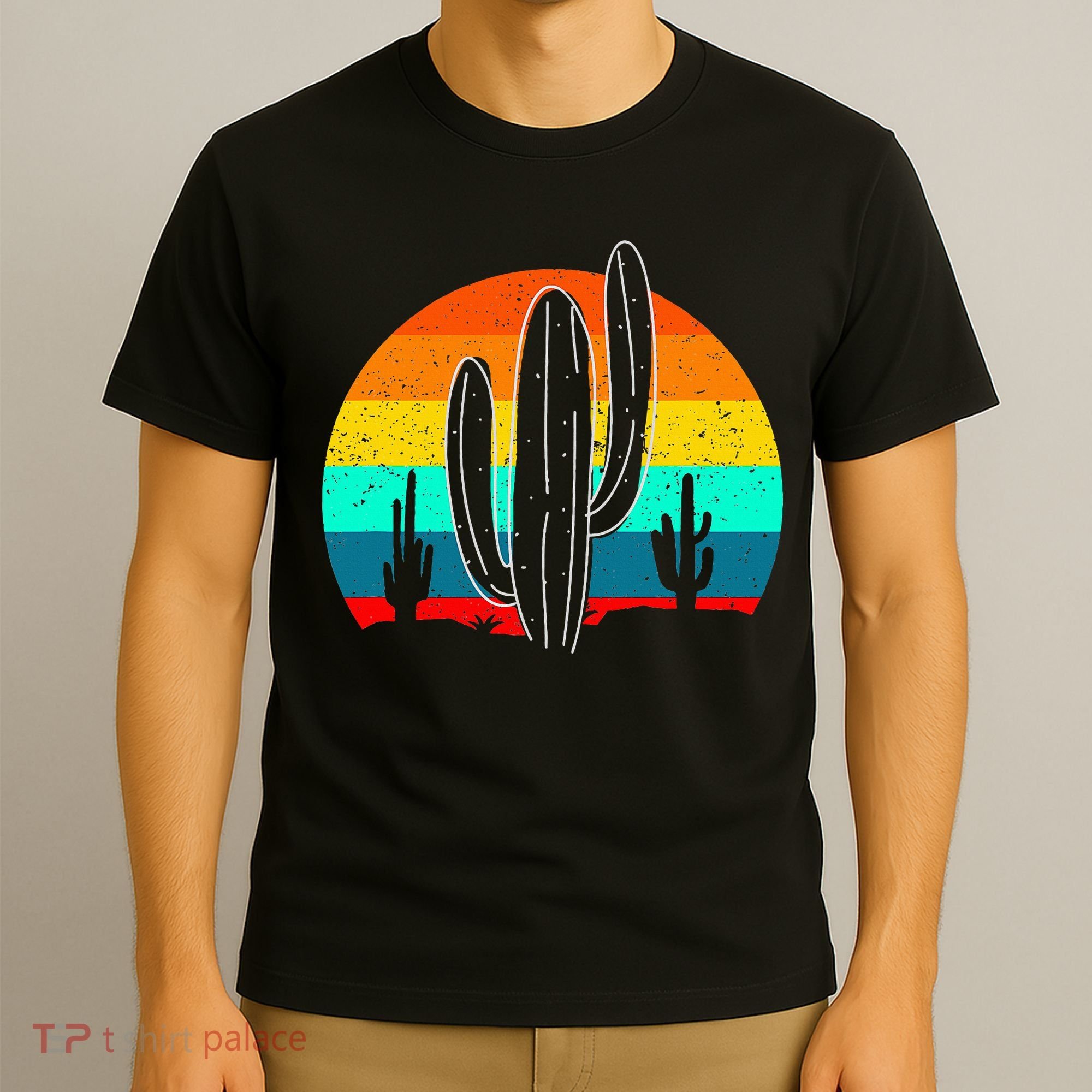 Vintage Saguaro Cactus Retro Arizona Desert Cactaceae T-Shirt