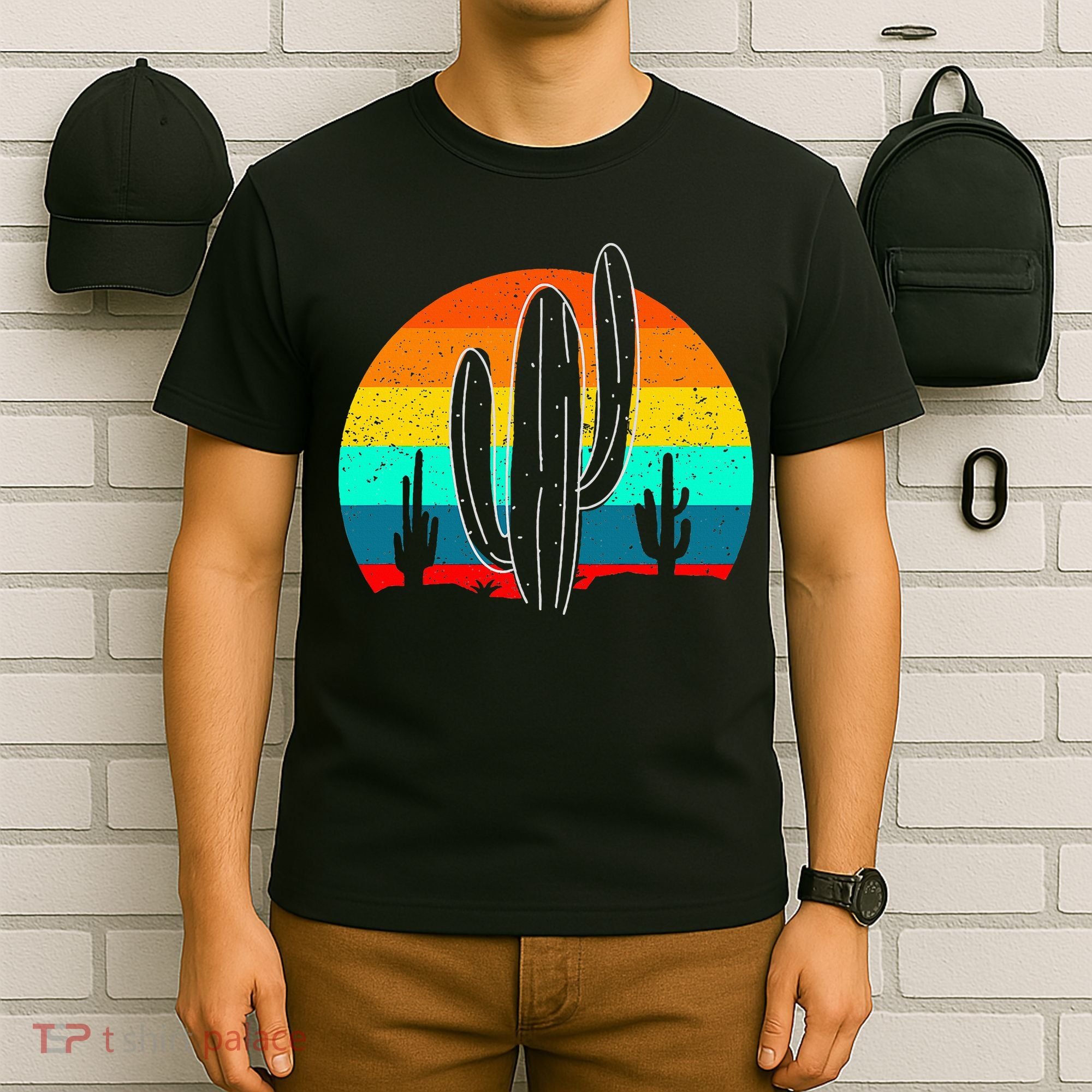 Vintage Saguaro Cactus Retro Arizona Desert Cactaceae T-Shirt