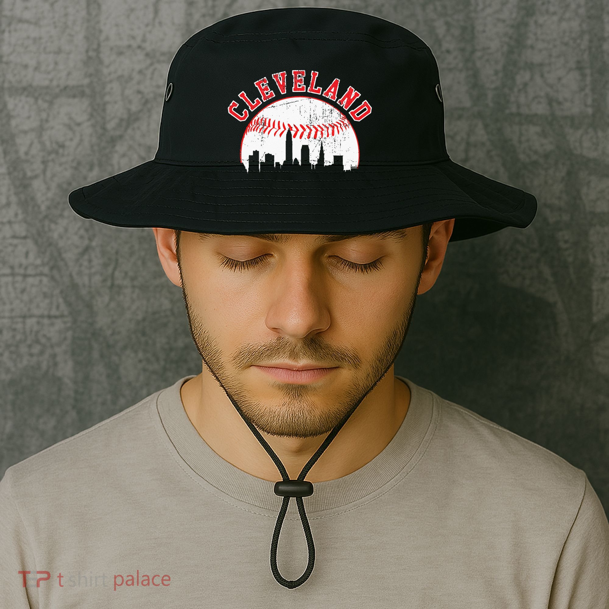 Vintage Skyline Cleveland Baseball Bucket Hat