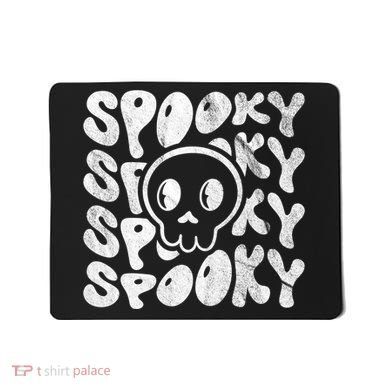 Vintage Spooky Creepy Ghost Skull Halloween Mousepad