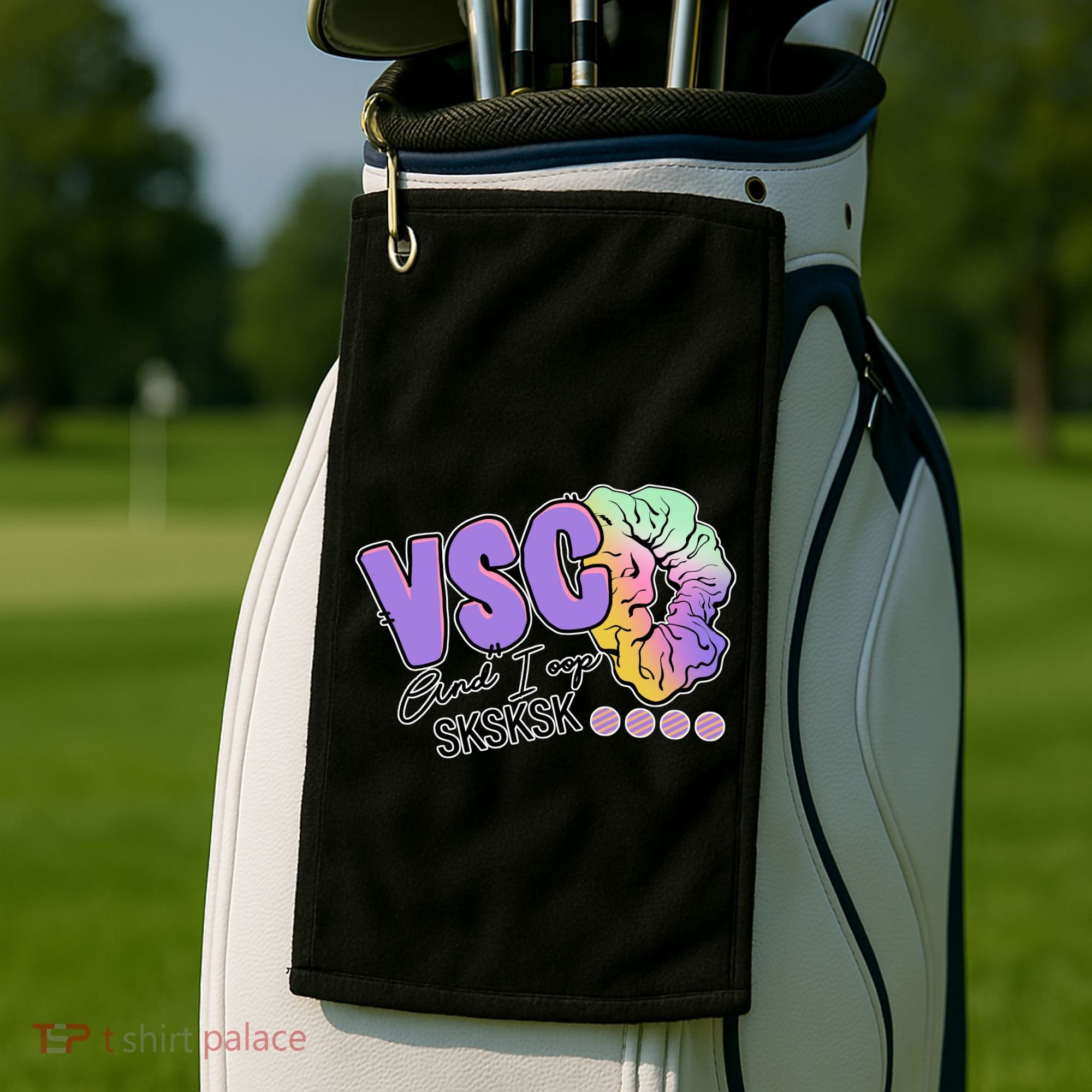 Vsco And I Oop Sksksk Funny Meme Golf Towel