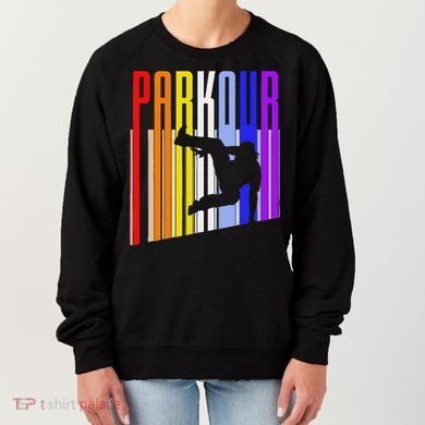 Vintage Style Distressed Parkour Retro Silhouette Women's Sweatshirt