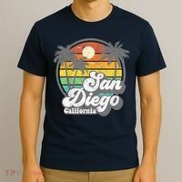 Vintage San Diego Beach California Surfing Retro Surf Gift T-Shirt thumb 3