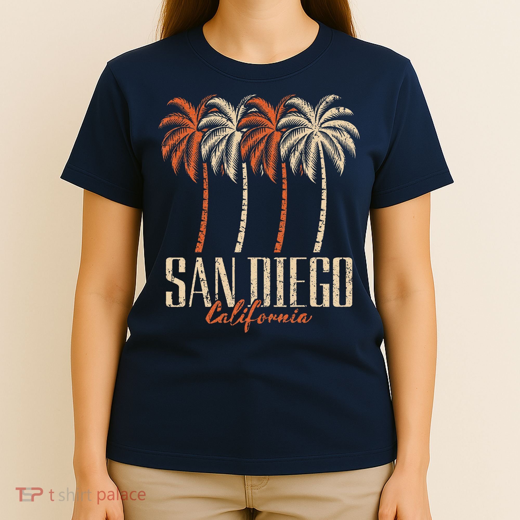 Vintage San Diego California Palm Trees Retro T-Shirt