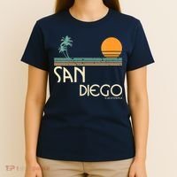 Vintage San Diego California Sunset Palms T-Shirt thumb 4