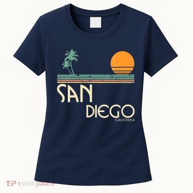 Vintage San Diego California Sunset Palms Women's T-Shirt