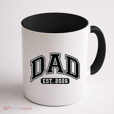 Varsity Sporty Dad Est 2026  Coffee Mug back