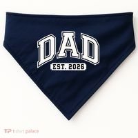 Varsity Sporty Dad Est 2026  USA-Made Doggie Bandana thumb 0