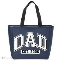 Varsity Sporty Dad Est 2026  Tote Bag thumb 0