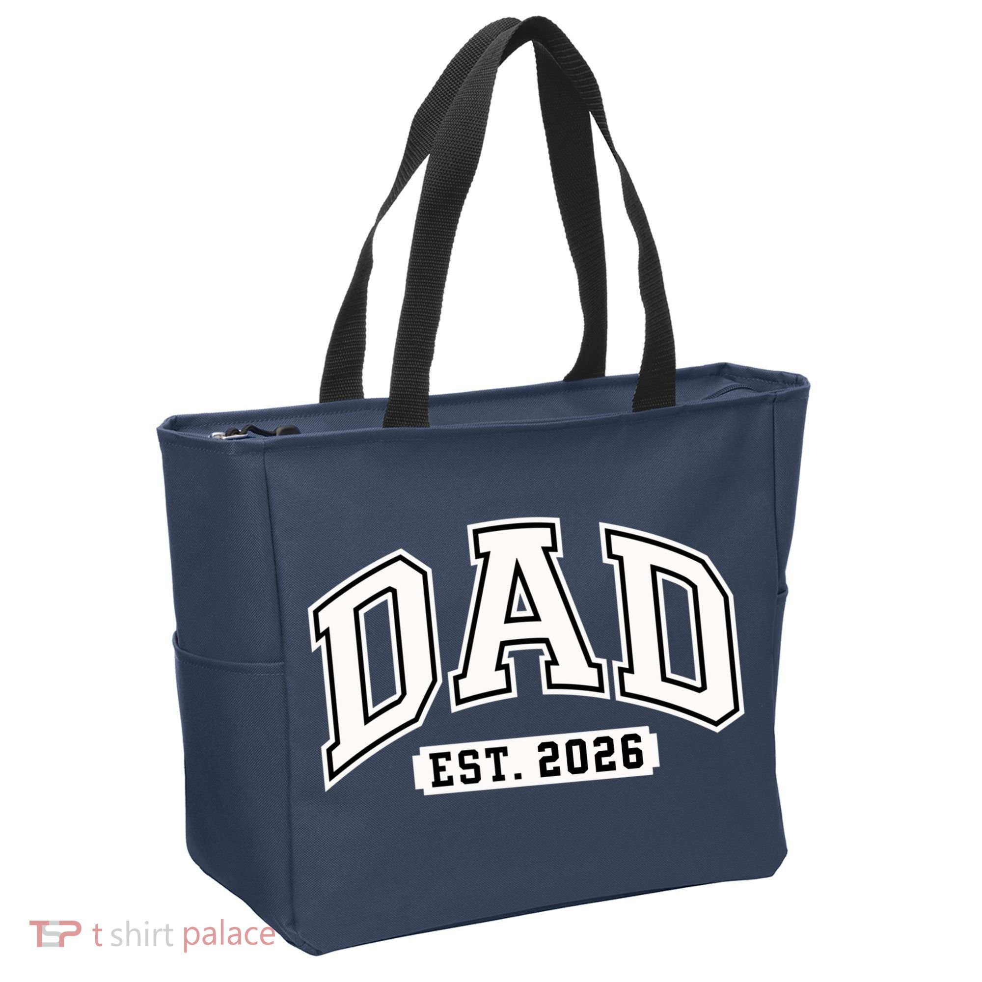 Varsity Sporty Dad Est 2026  Tote Bag