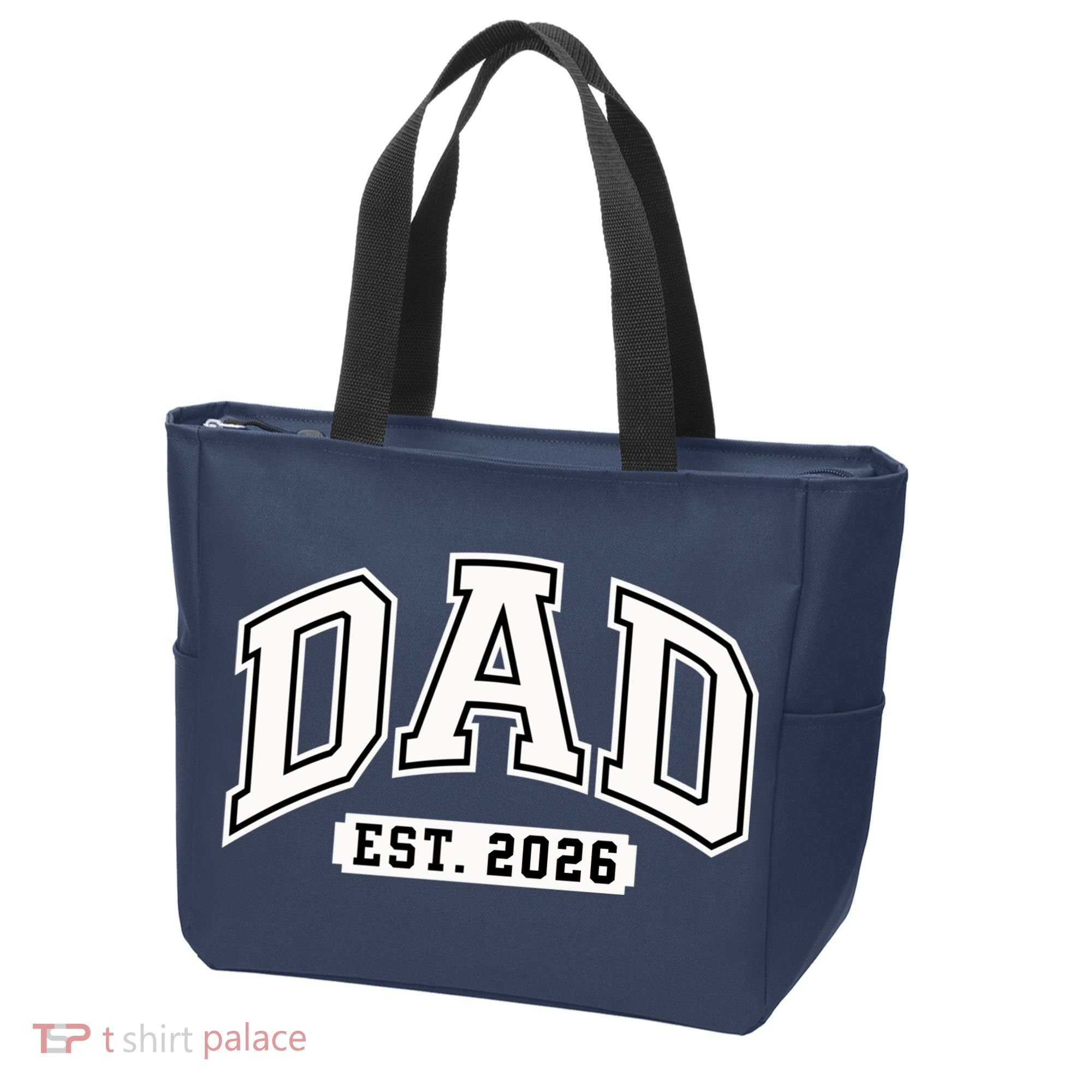 Varsity Sporty Dad Est 2026  Tote Bag
