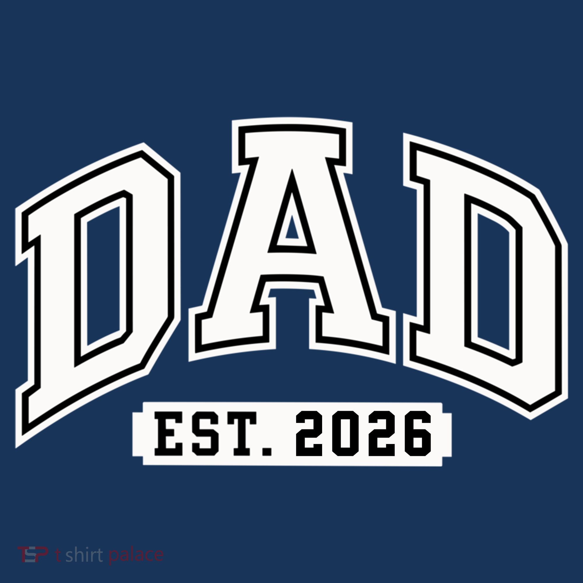Varsity Sporty Dad Est 2026  Tote Bag