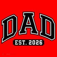 Varsity Sporty Dad Est 2026  Santa Hat thumb 1