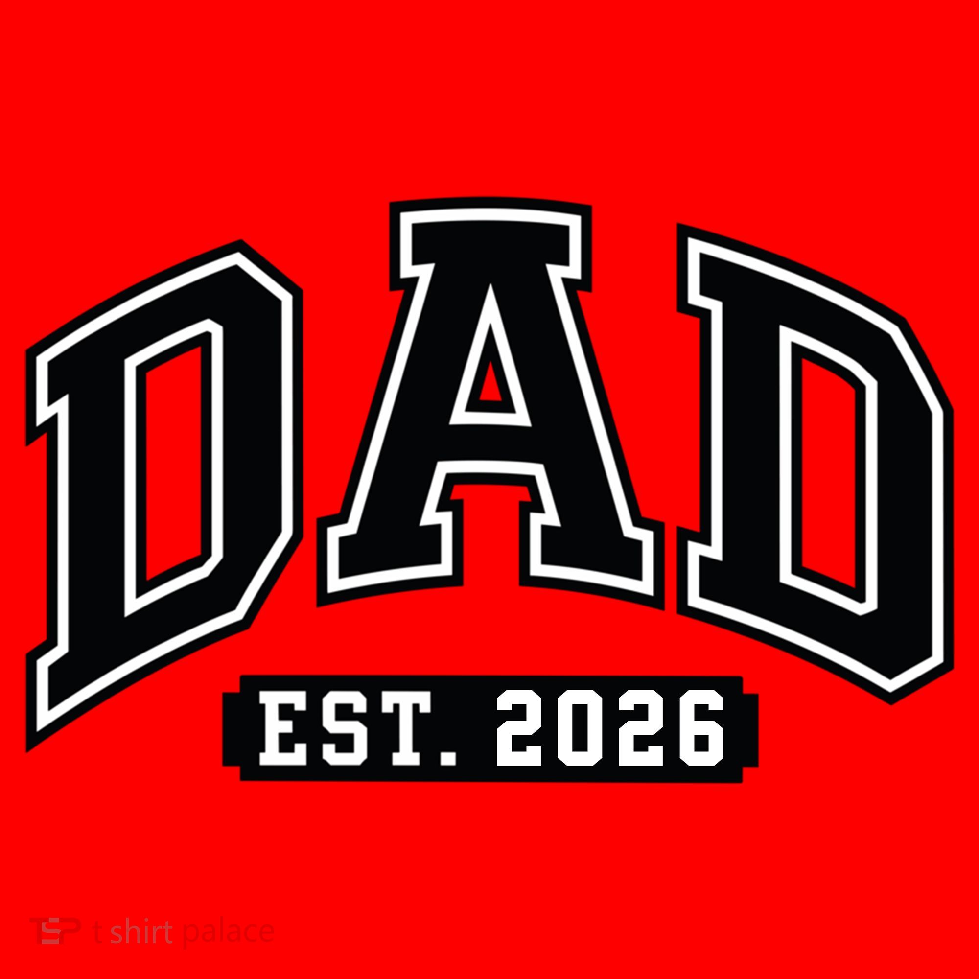 Varsity Sporty Dad Est 2026  Santa Hat