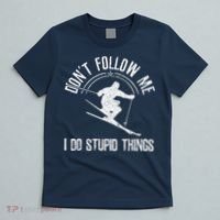 vintage Ski Don't Follow Me Skiing Freestyle Skier T-Shirt thumb 5