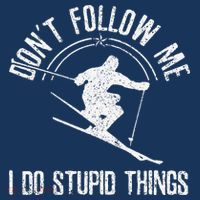 vintage Ski Don't Follow Me Skiing Freestyle Skier T-Shirt thumb 7