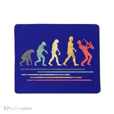Vintage Saxophonist Evolution Saxophone Player Gift Mousepad