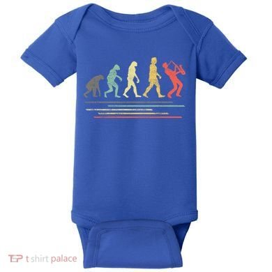 Vintage Saxophonist Evolution Saxophone Player Gift Baby Bodysuit