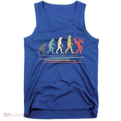 Vintage Saxophonist Evolution Saxophone Player Gift Tank Top