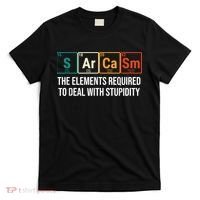 Vintage Sarcasm Elements Stupidity Chemistry Science T-Shirt thumb 0