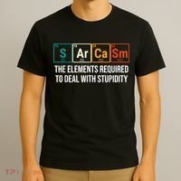 Vintage Sarcasm Elements Stupidity Chemistry Science T-Shirt thumb 3