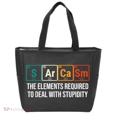 Vintage Sarcasm Elements Stupidity Chemistry Science Tote Bag